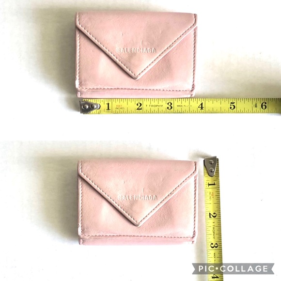 Balenciaga Blush Pink Leather Compact Wallet - Picture 9 of 10